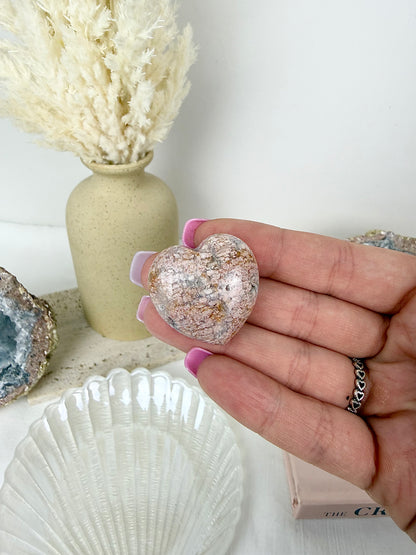 Pink Agate Hearts
