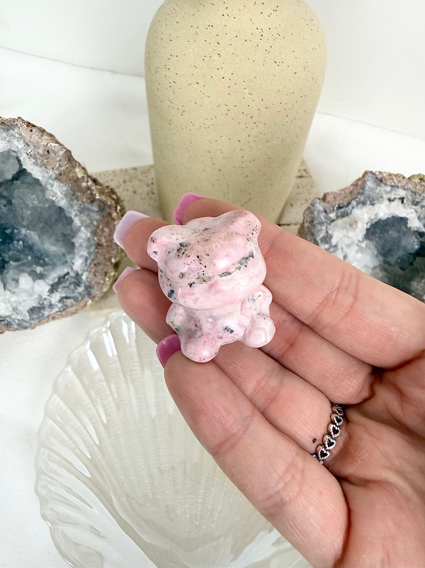 Peruvian Rhodonite Carvings