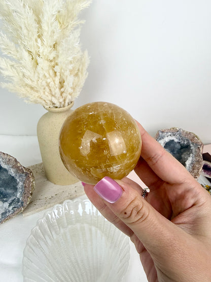 High Quality Honey Calcite Sphere