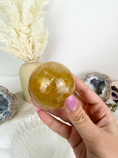High Quality Honey Calcite Sphere