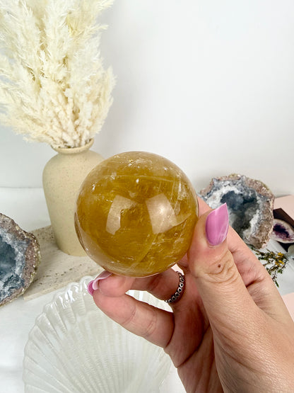 High Quality Honey Calcite Sphere