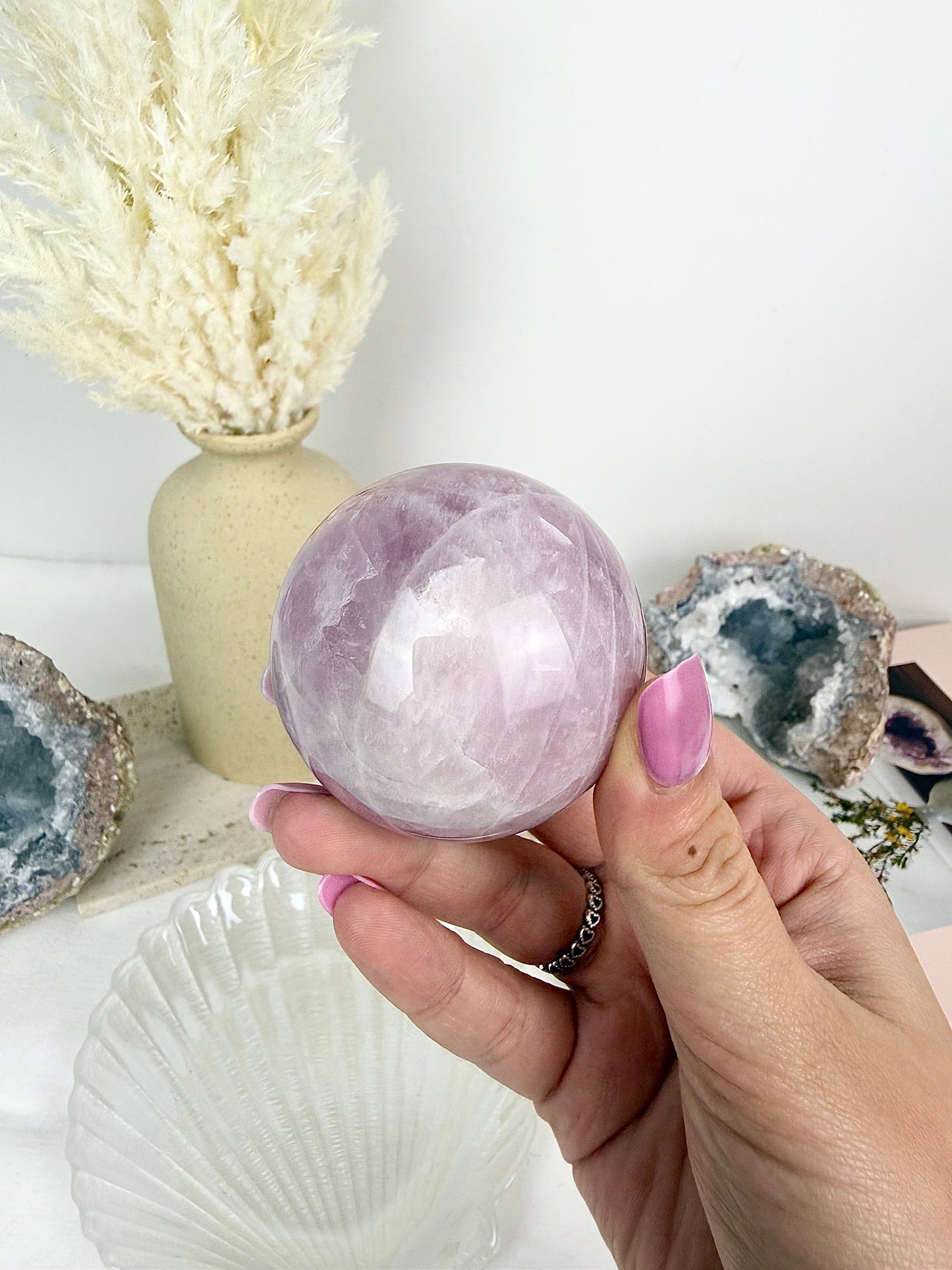 Lavender Rose Quartz Sphere