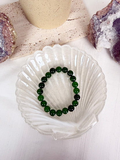 Green Agate Beaded Bracelet *dyed*