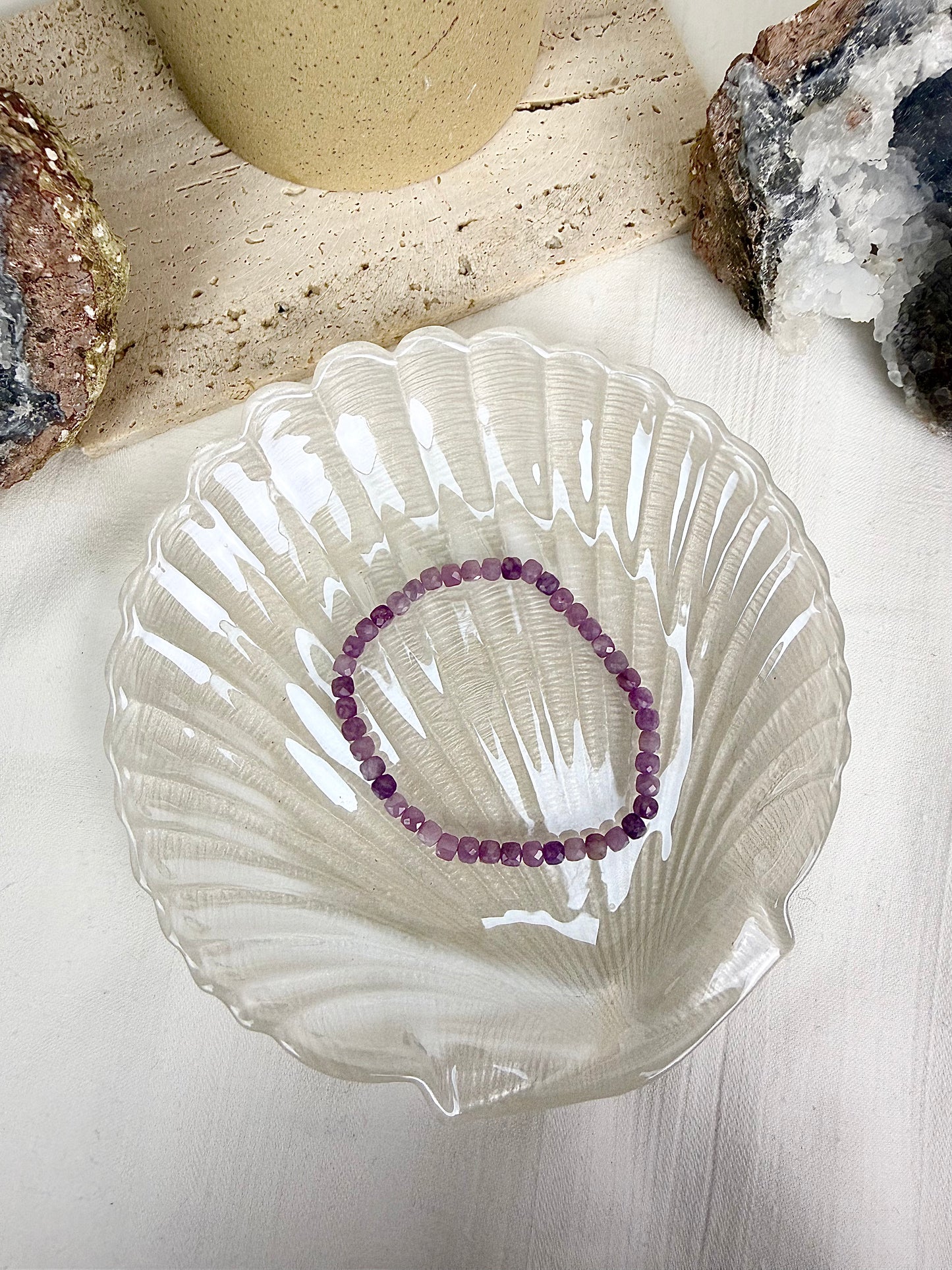 Lepidolite Faceted Bracelet