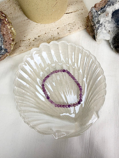 Lepidolite Faceted Bracelet