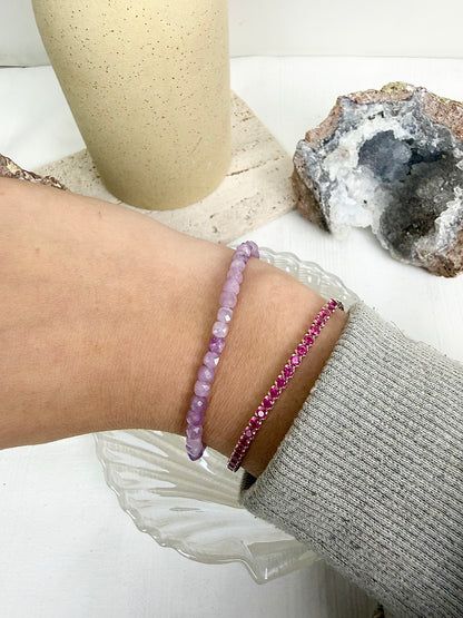 Lepidolite Faceted Bracelet