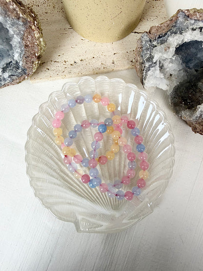 Morganite Beaded Bracelet