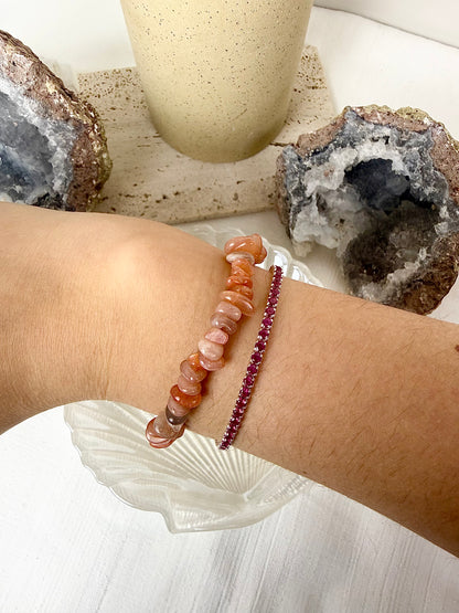 High Quality Sunstone Chip Bracelets
