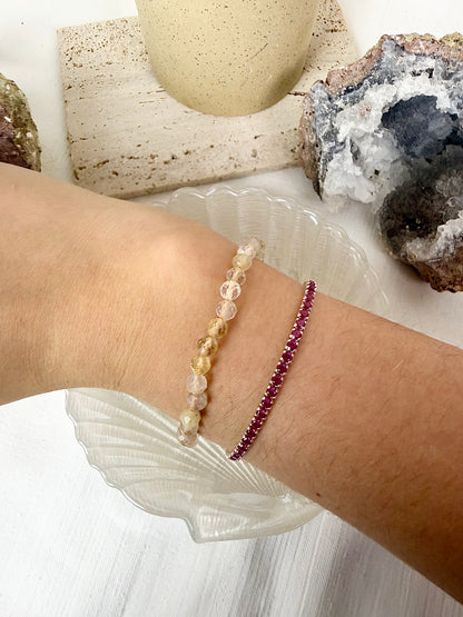 Citrine Faceted Beaded Bracelets