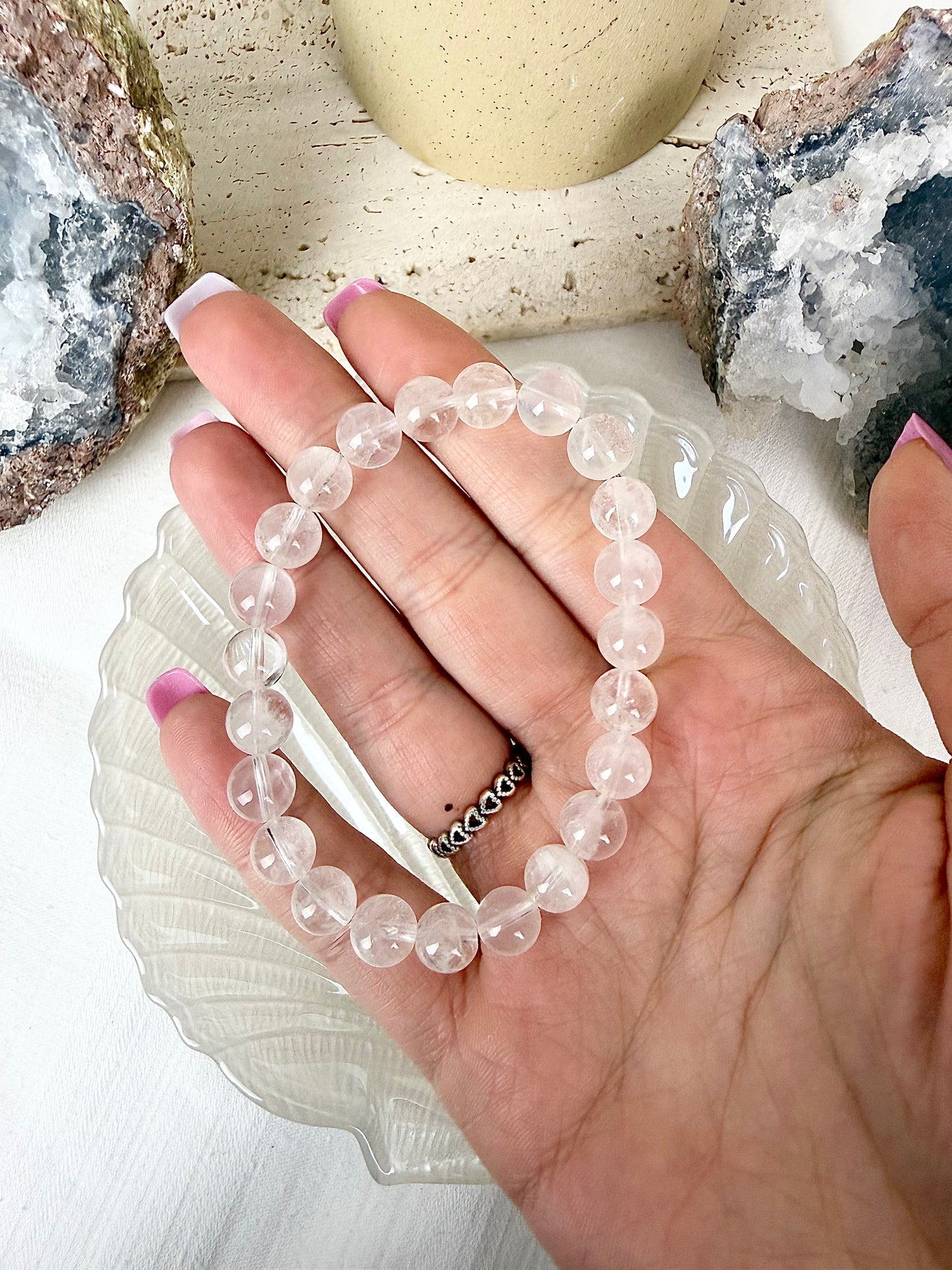 Clear Quartz Beaded Bracelet