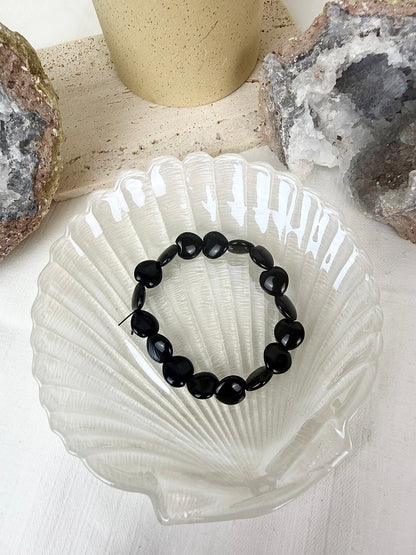 Obsidian Heart Bracelet