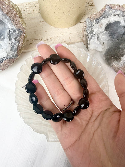 Obsidian Heart Bracelet