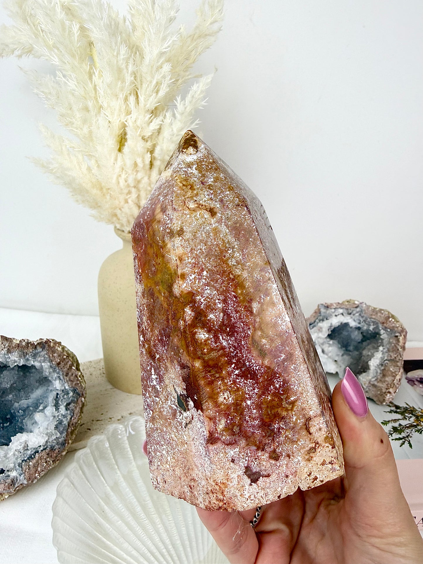 Pink Ocean Jasper Large Tower