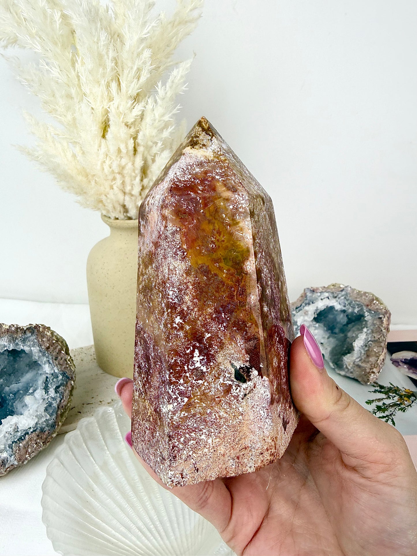 Pink Ocean Jasper Large Tower