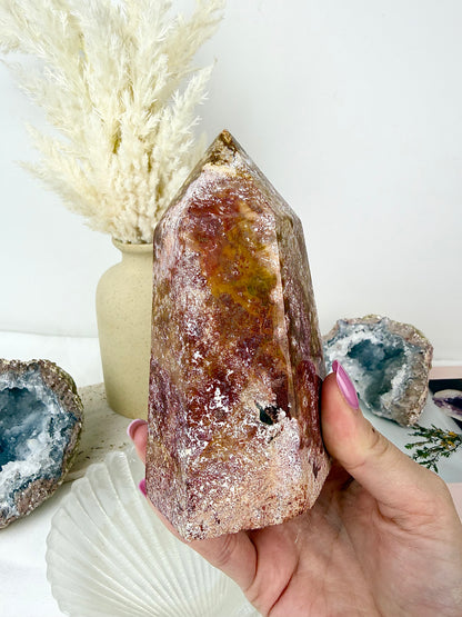 Pink Ocean Jasper Large Tower