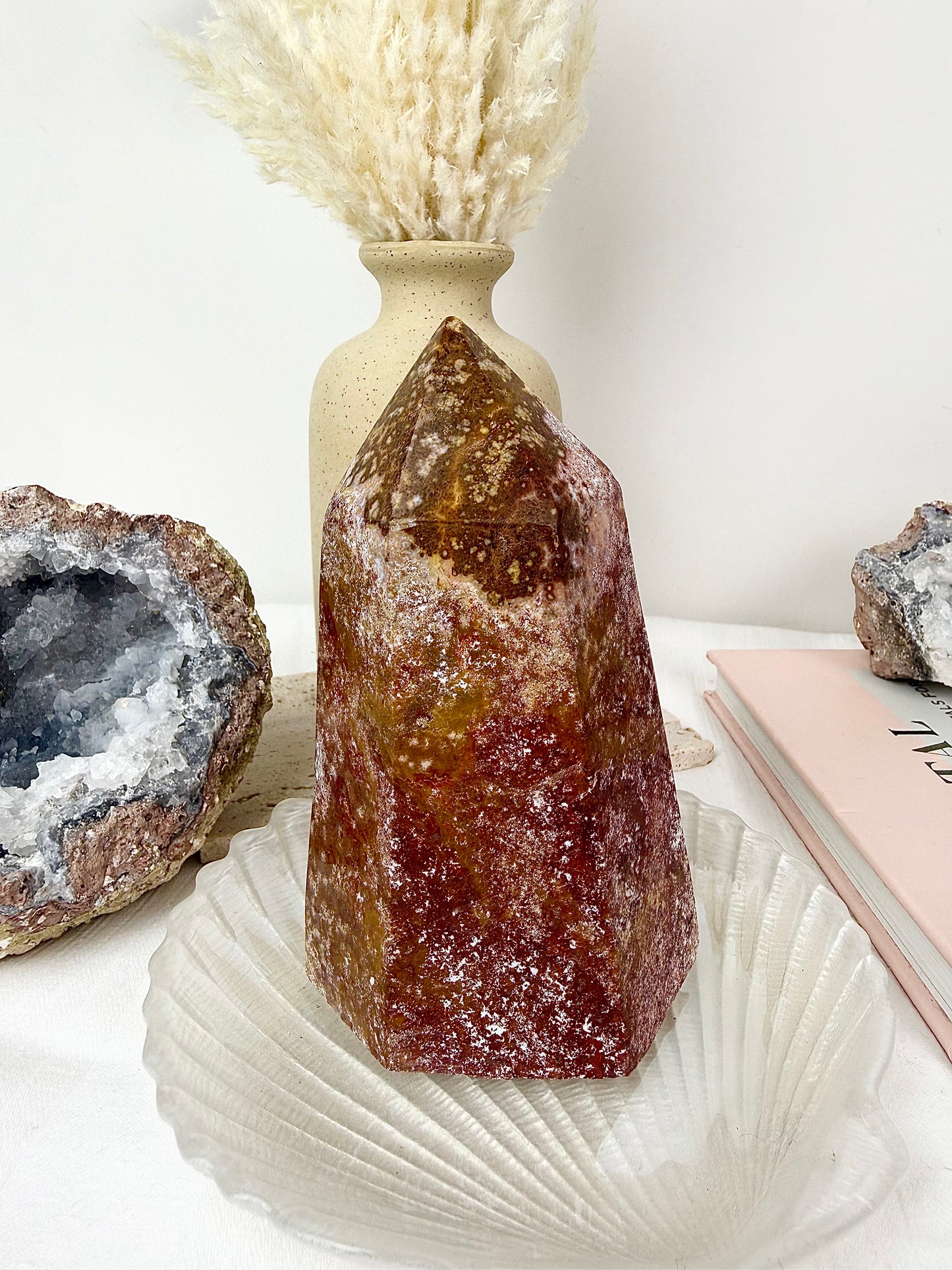 Pink Ocean Jasper Large Tower