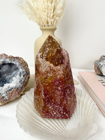 Pink Ocean Jasper Large Tower