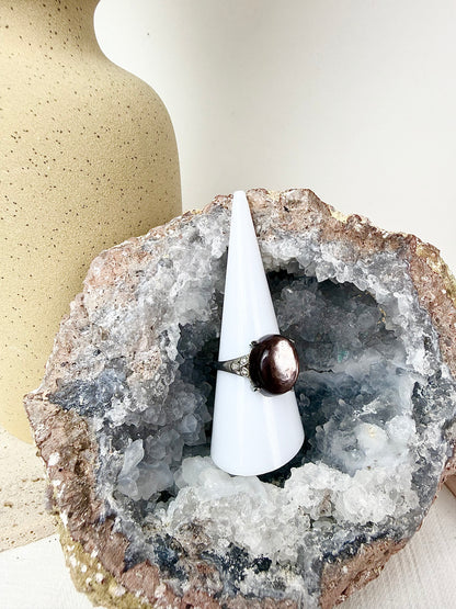 Flashy Lepidolite s925 Silver Ring
