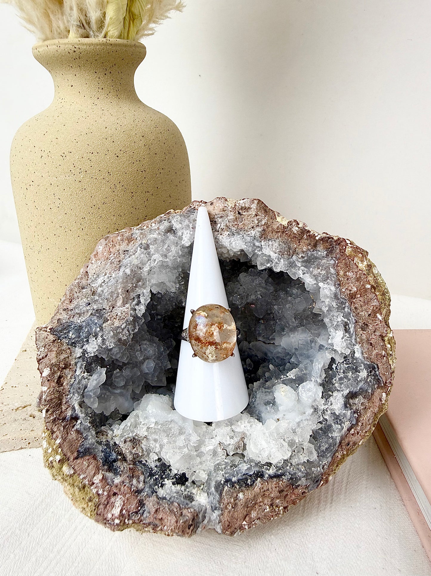 High Quality Garden Quartz s925 Ring
