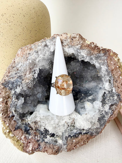 High Quality Garden Quartz s925 Ring