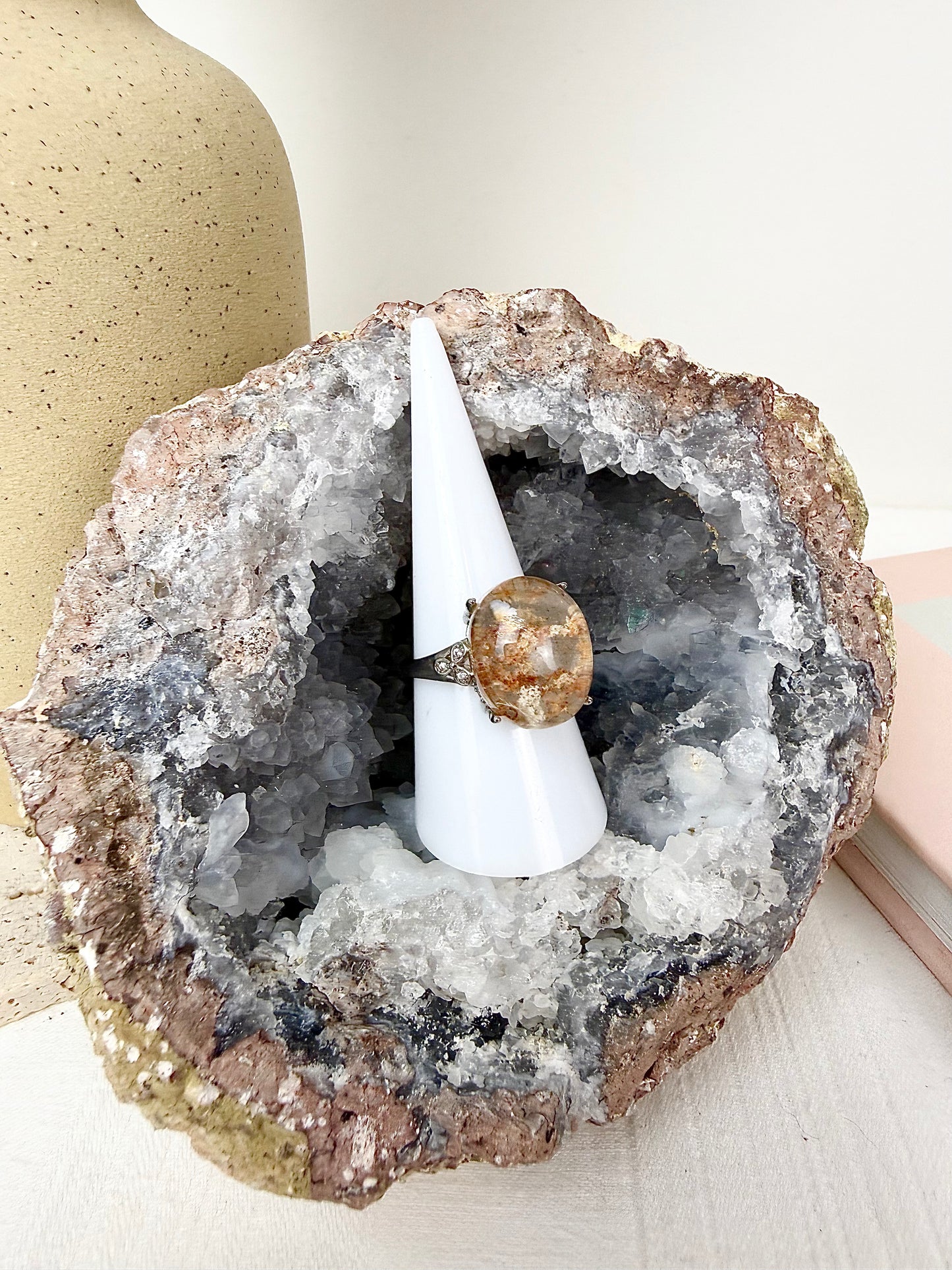 High Quality Garden Quartz s925 Ring