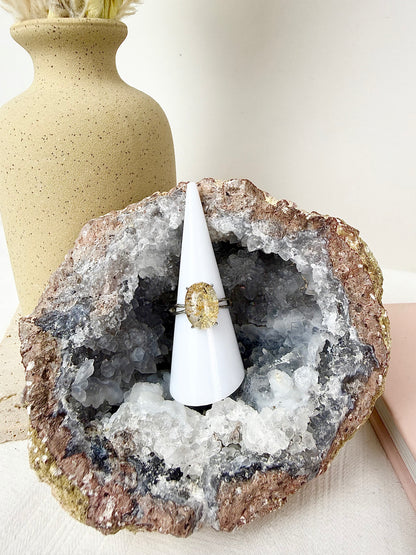 High Quality Garden Quartz s925 Ring