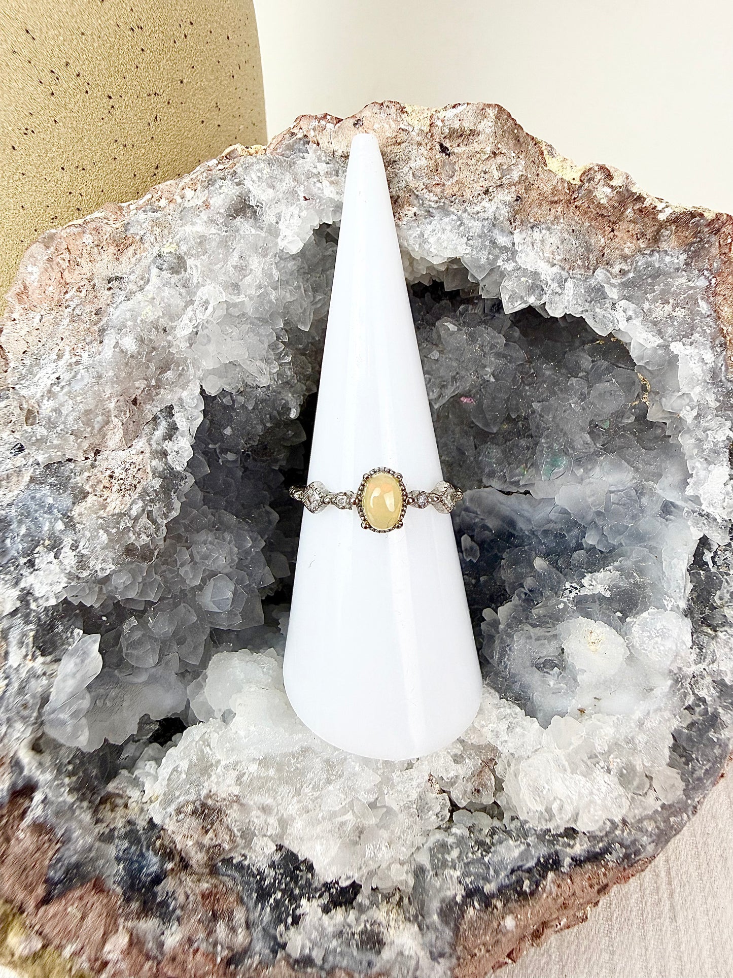 Yellow Opal s925 Ring