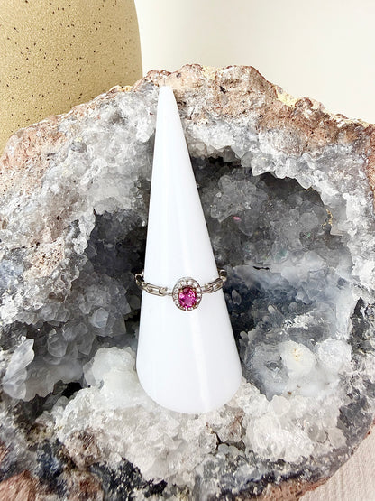 Pink Tourmaline Faceted s925 Ring