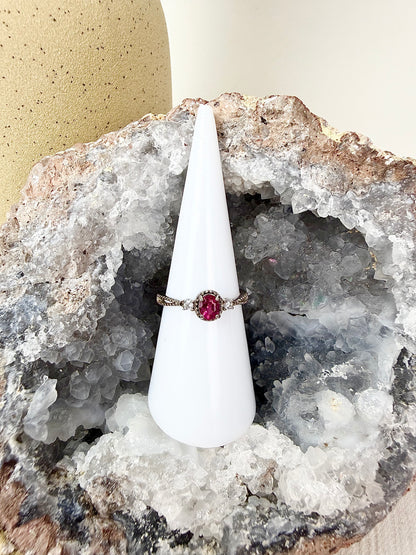 Pink Tourmaline Faceted s925 Ring