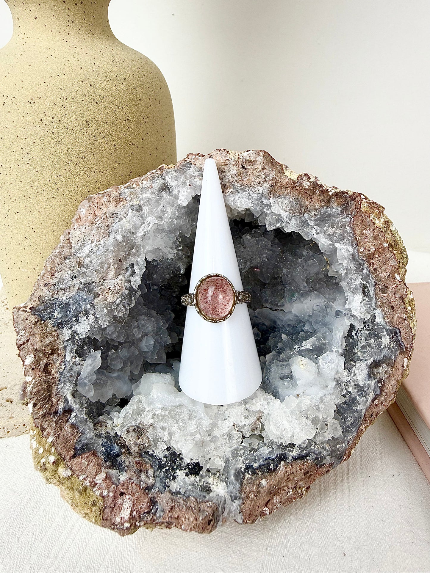 Strawberry Quartz s925 Ring