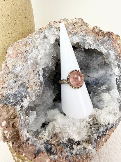 Strawberry Quartz s925 Ring