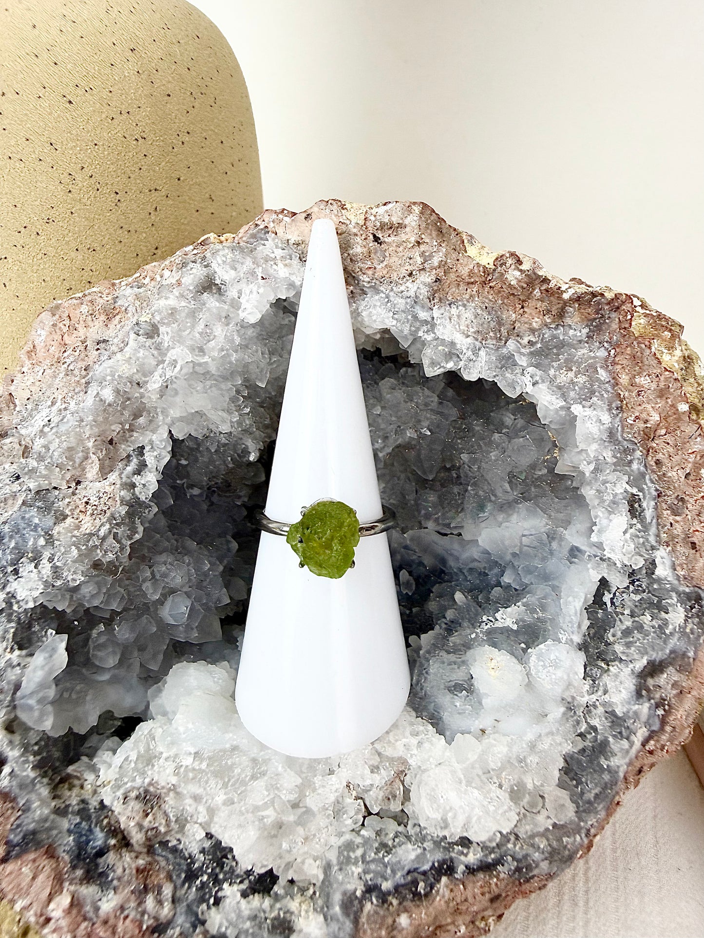Peridot Raw s925 Ring