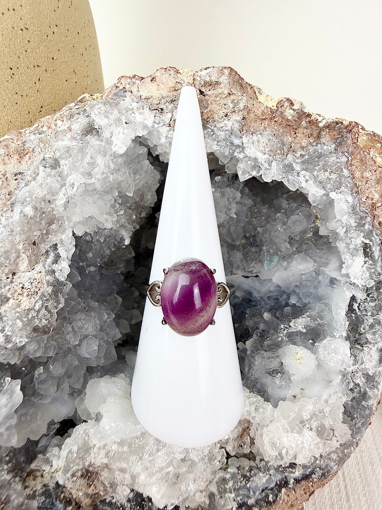 Fluorite s925 Ring