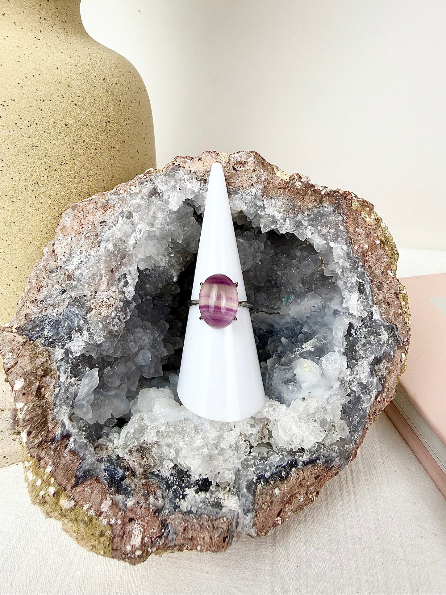 Fluorite s925 Ring
