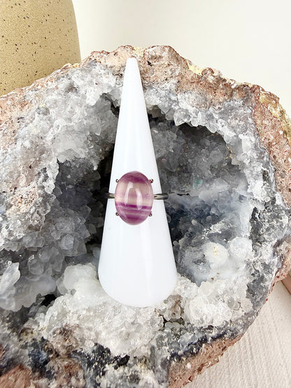 Fluorite s925 Ring
