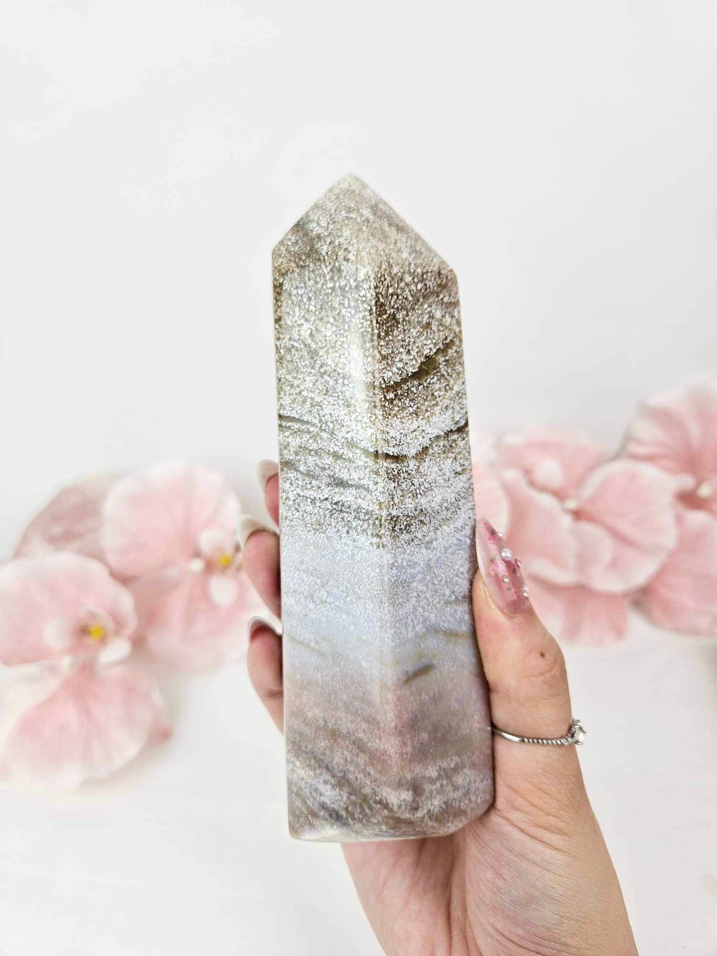 ✿ Pastel Ocean Jasper Large Tower ✿