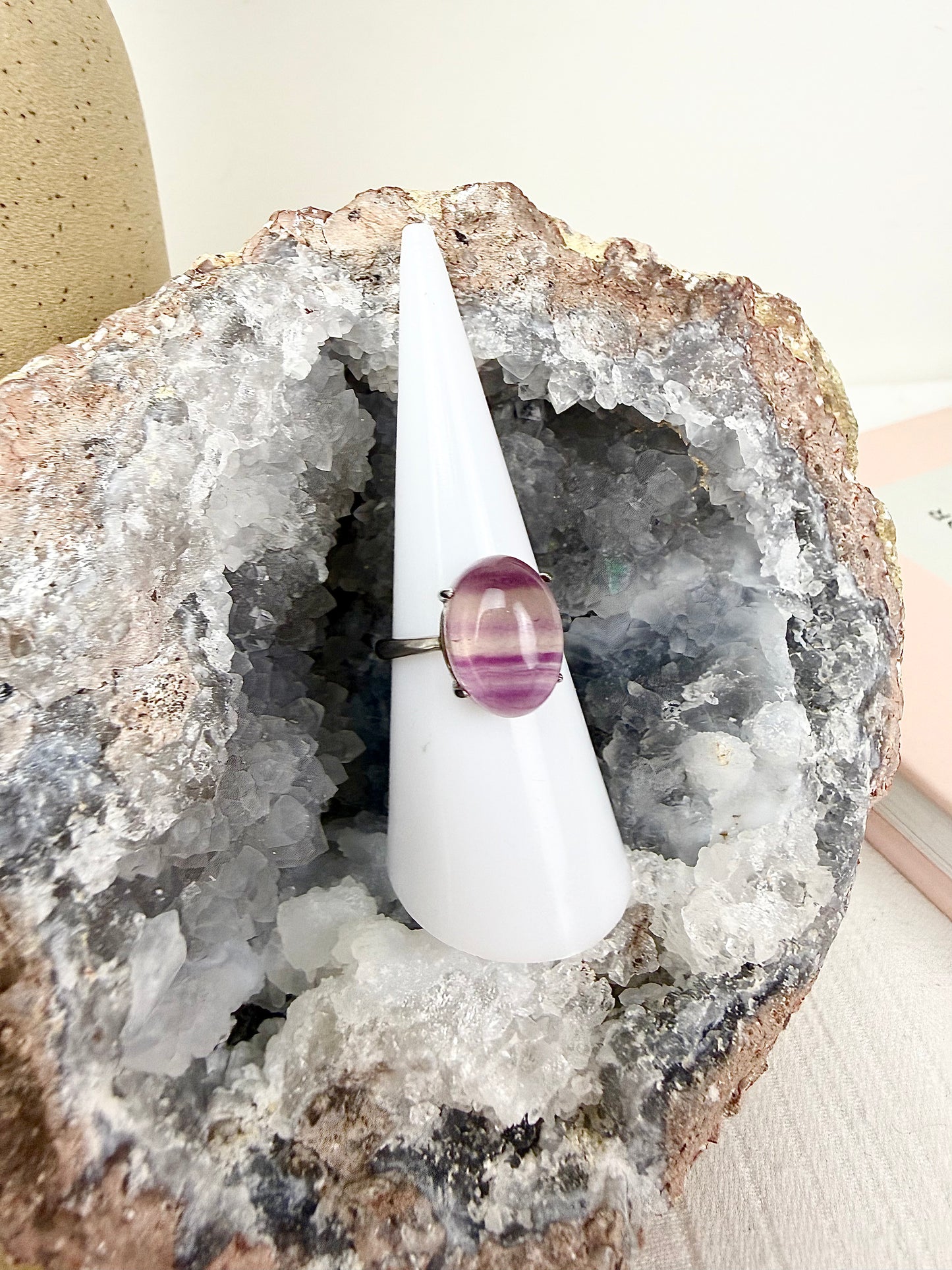 Fluorite s925 Ring