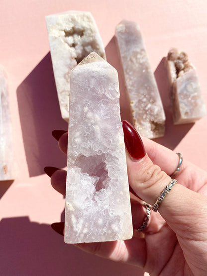 ✿ Pink Amethyst Druzy Towers ✿