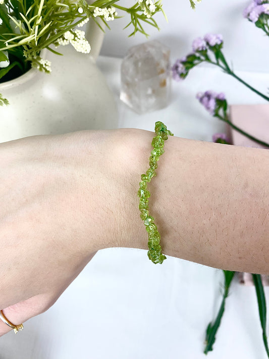 Peridot Chip Bracelets