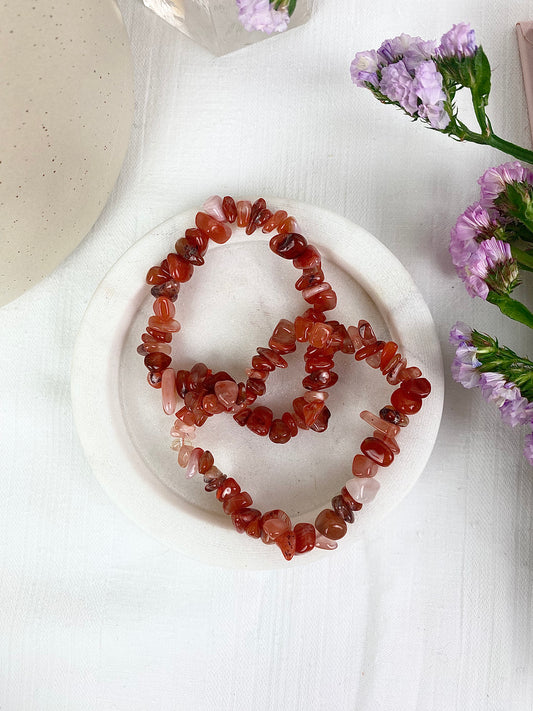 Carnelian Chip Bracelets