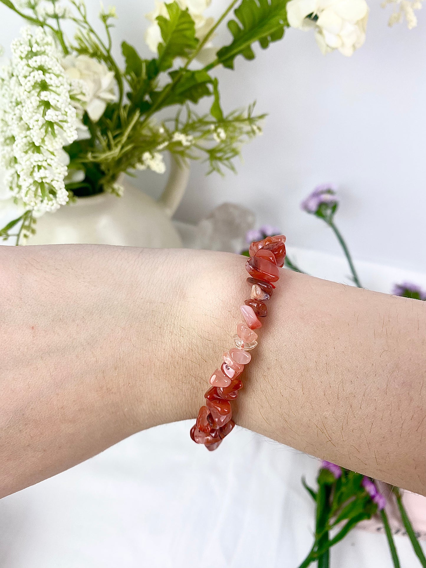 Carnelian Chip Bracelets