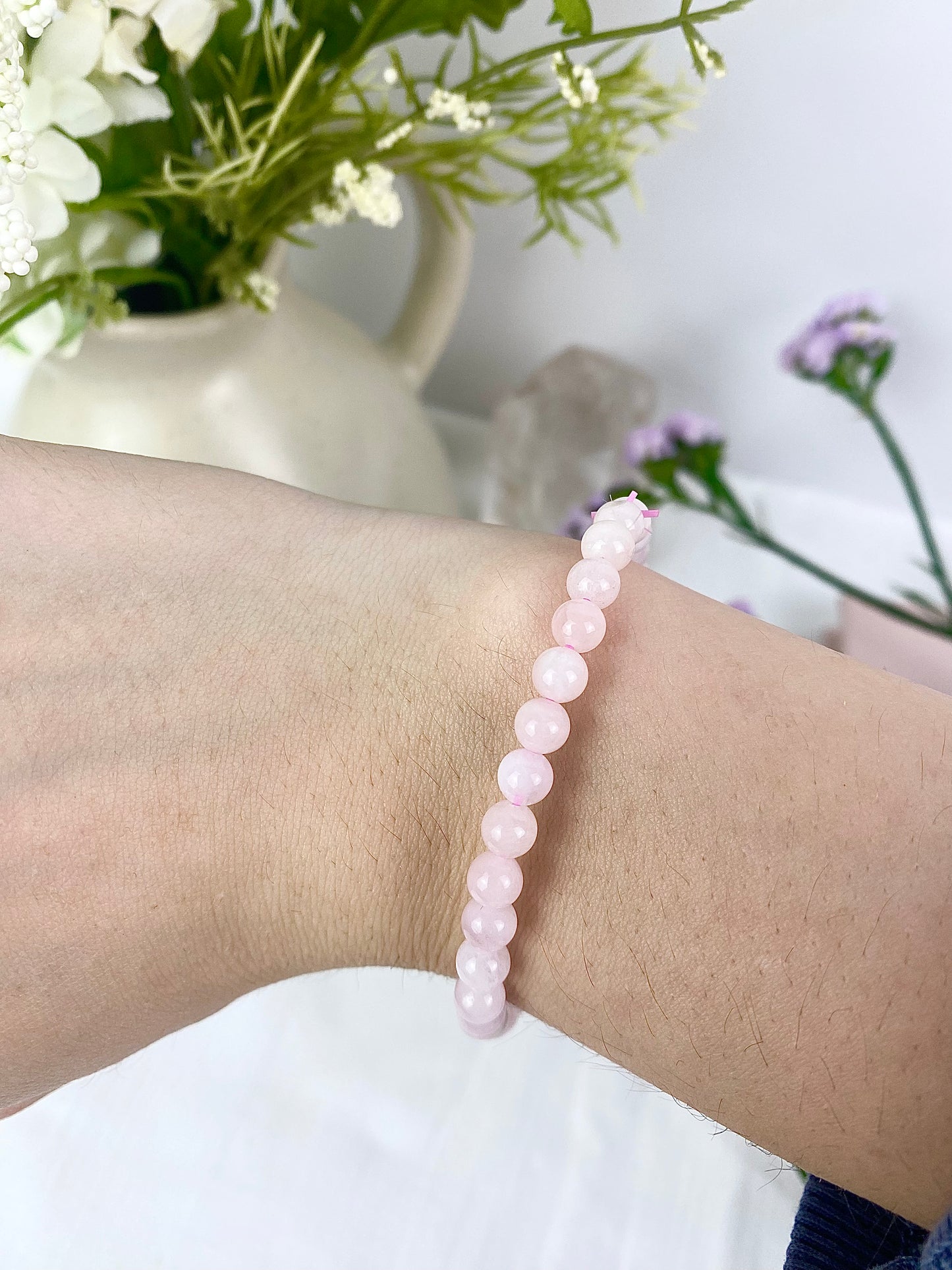 Pink Morganite Beaded Bracelets ✧ 4mm