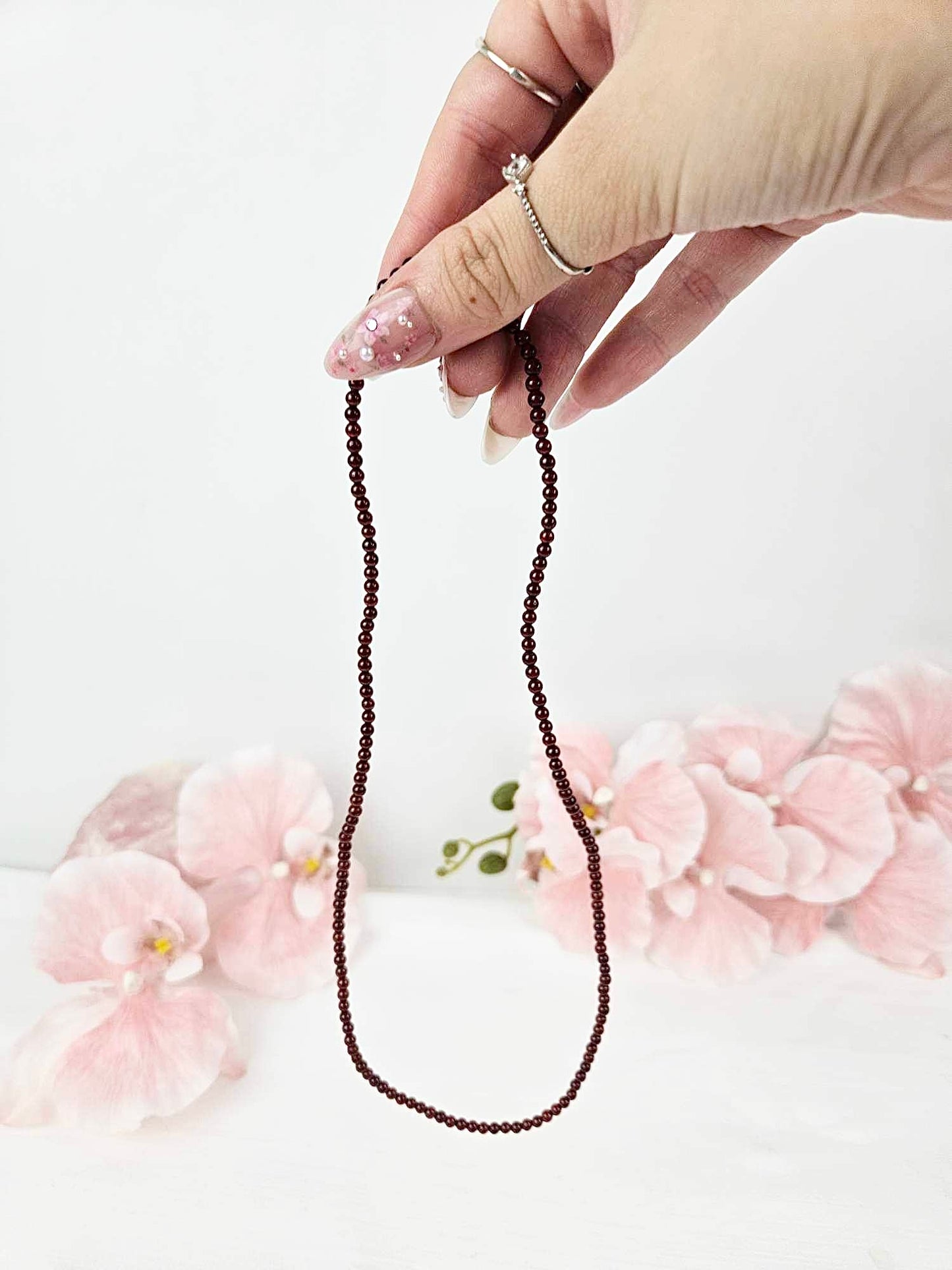 Garnet Beaded Necklace