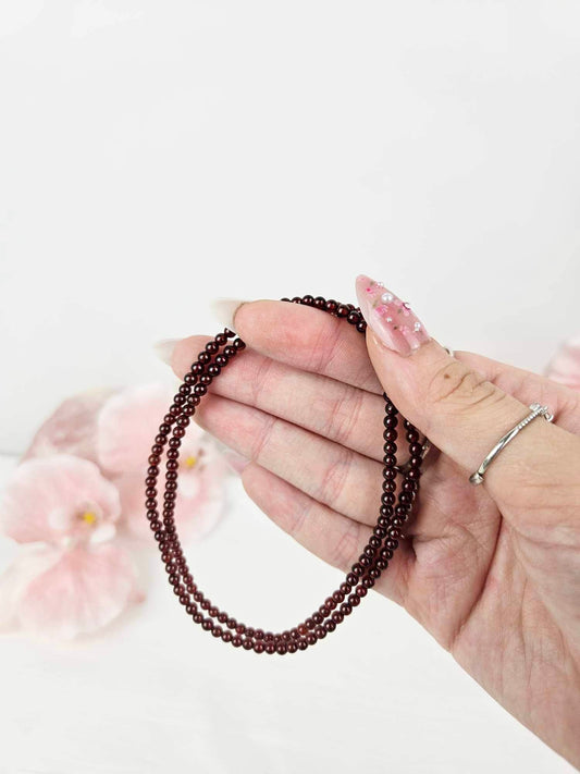 Garnet Beaded Necklace