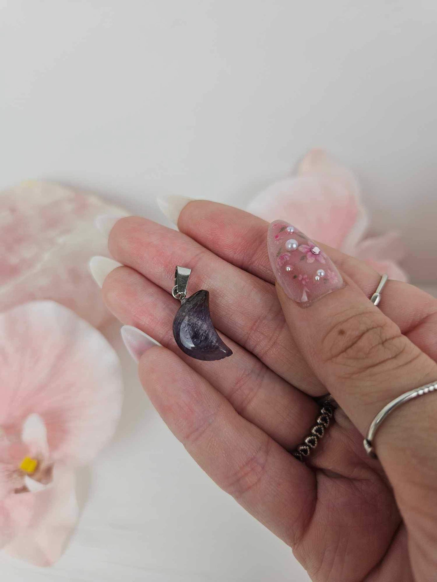 Amethyst Moon Pendant