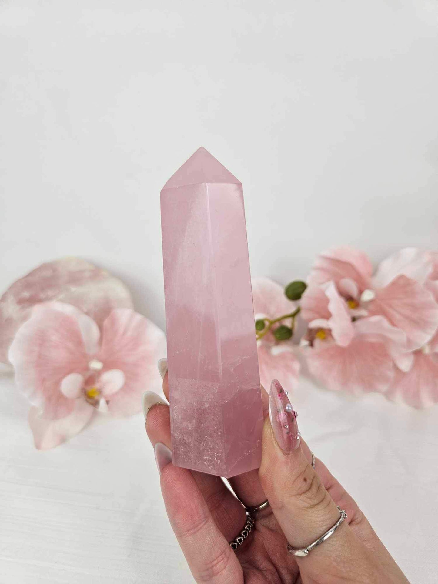 Madagascar Rose Quartz Tower