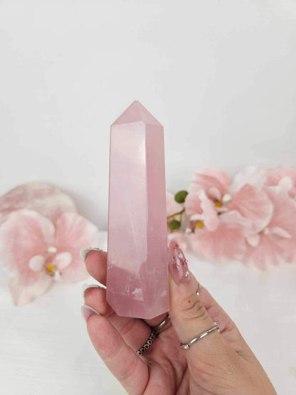 Madagascar Rose Quartz Tower