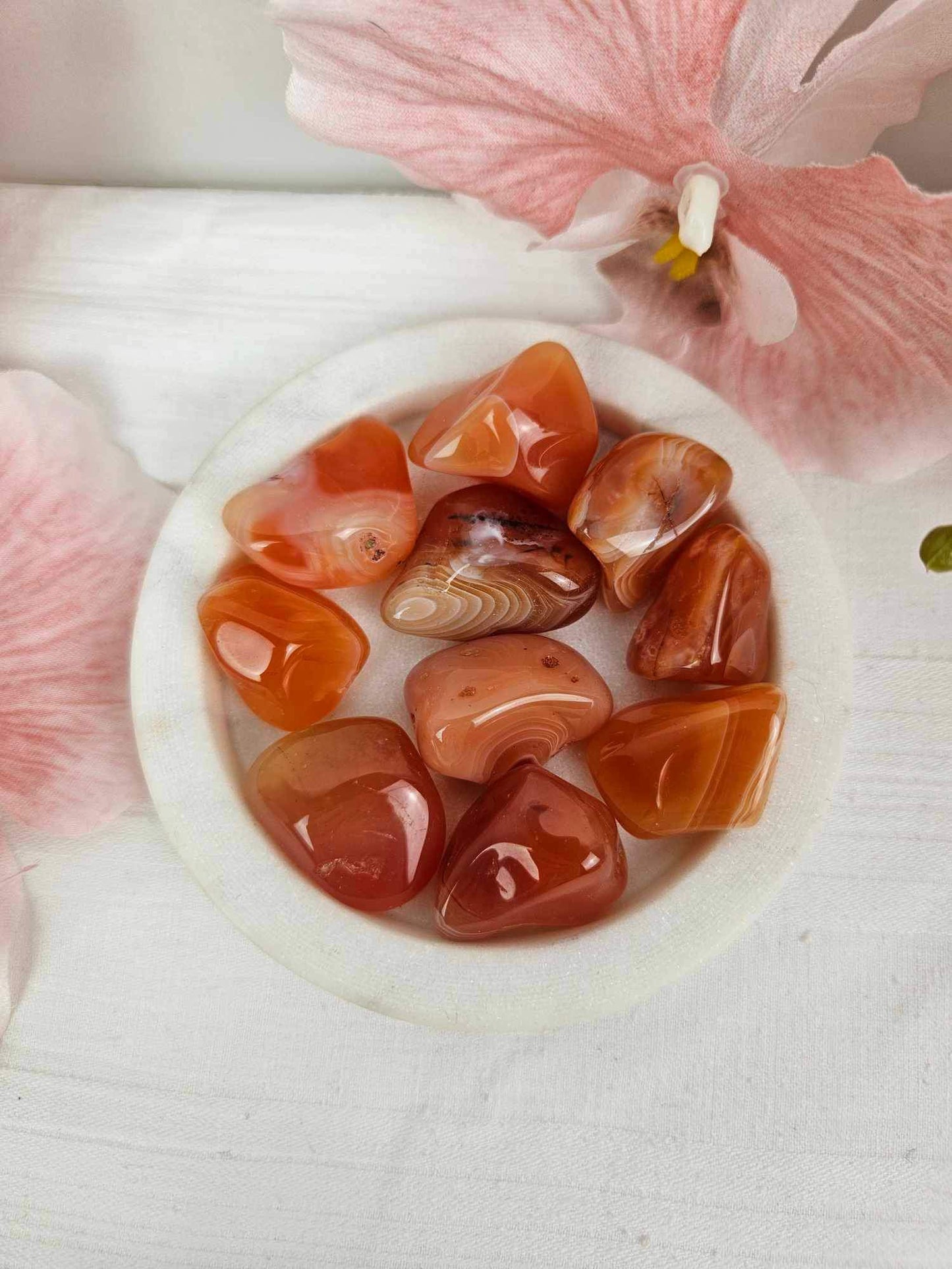 Banded Carnelian Tumbles