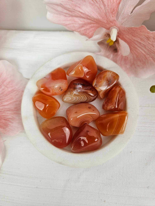 Banded Carnelian Tumbles