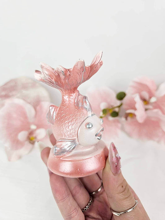 Pink Fish Sphere Stand